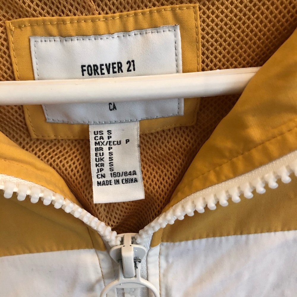 Forever 21 Yellow Gold Windbreaker - Sz Small